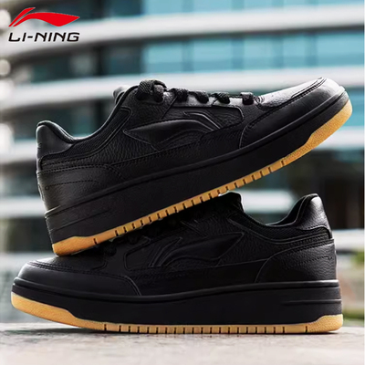 李宁板鞋男新款复古潮鞋黑武士