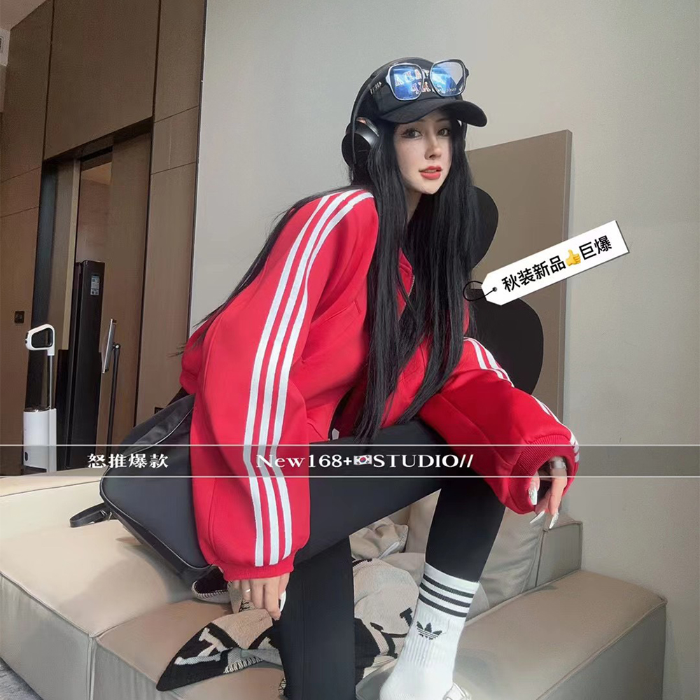 高腰短款拉链开衫外套女2025新款