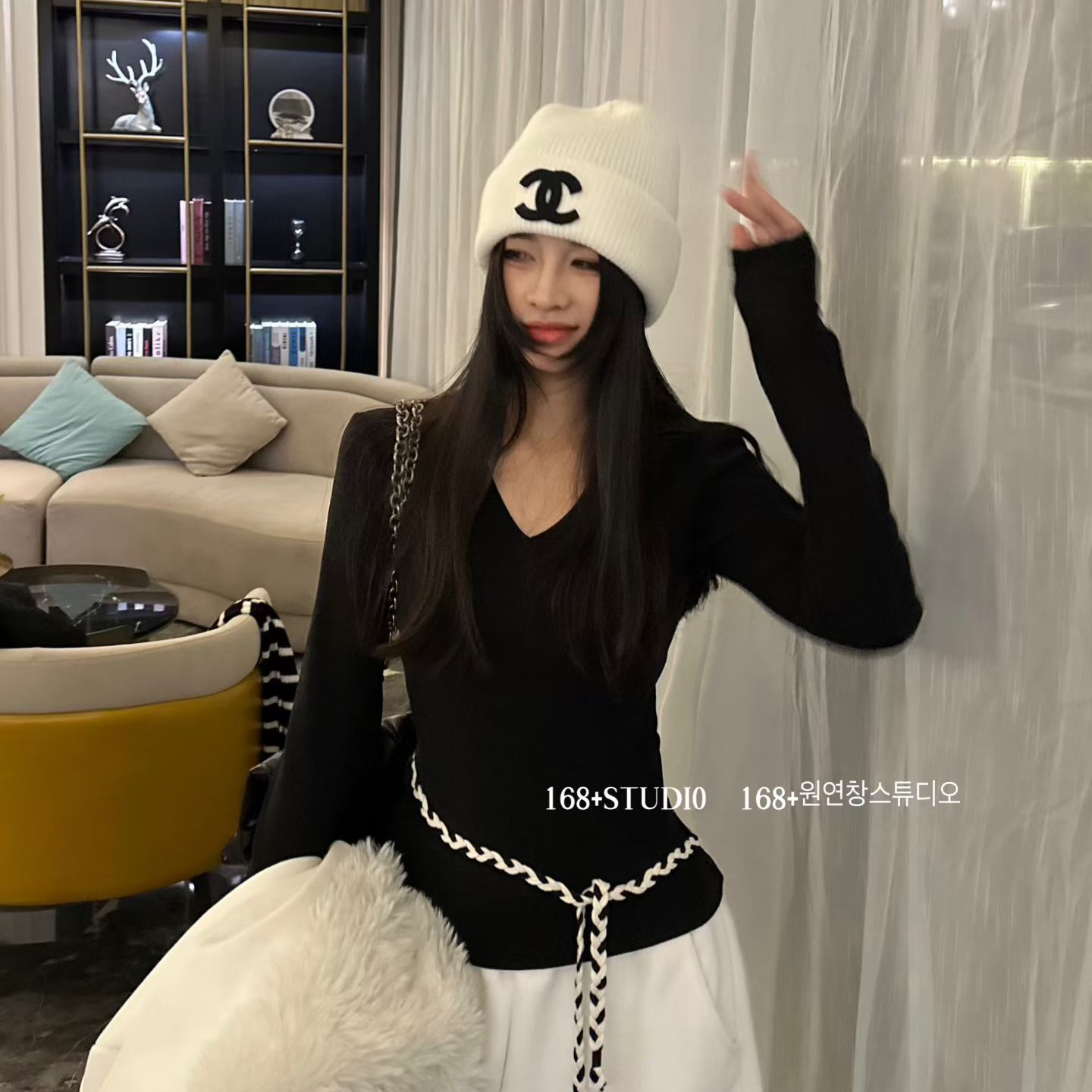 大领口v领高腰短款打底衫女秋冬内搭修身显瘦长袖t恤2025新款爆款