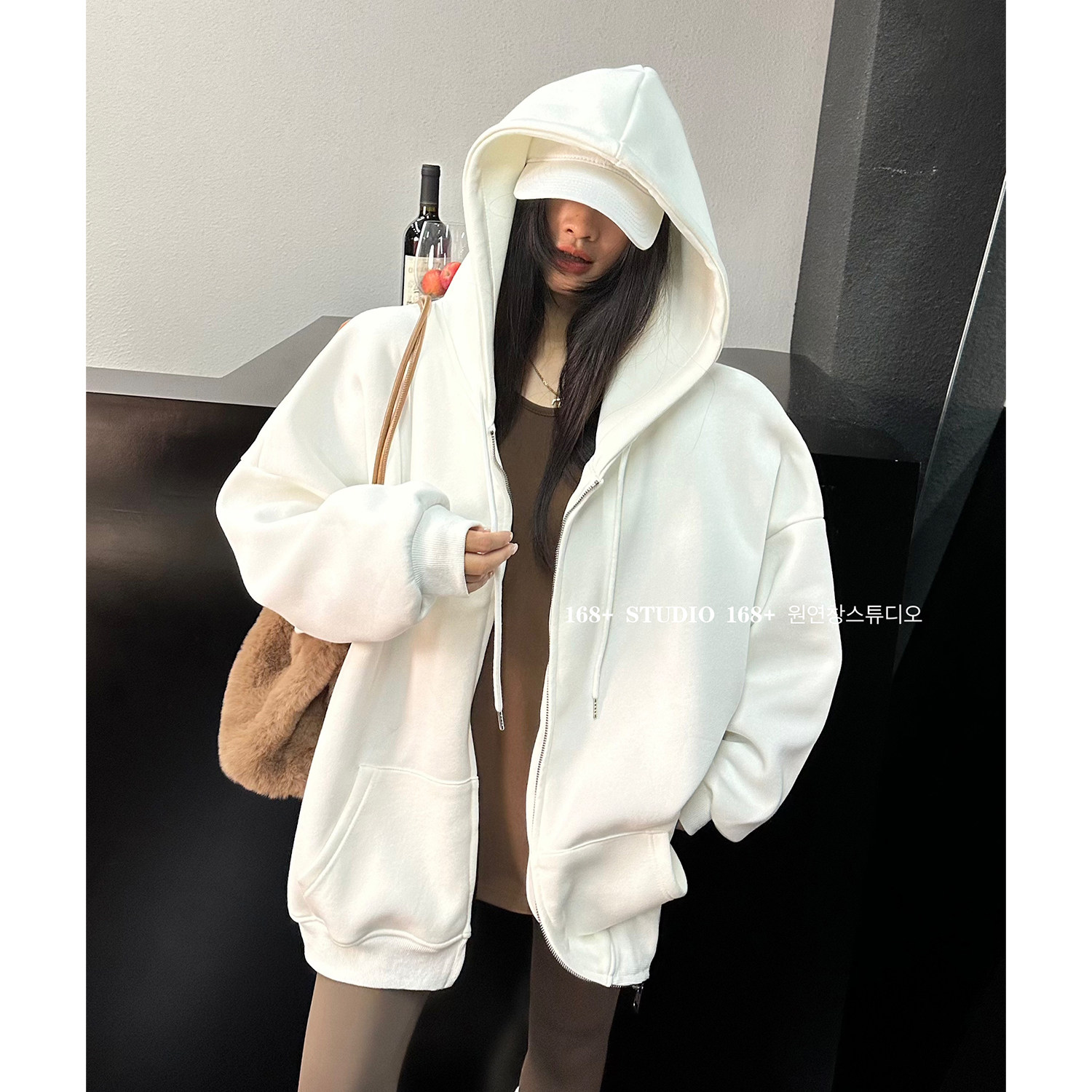 连帽开衫卫衣外套女秋冬加厚2025新款爆款宽松韩版上衣欧货大版潮