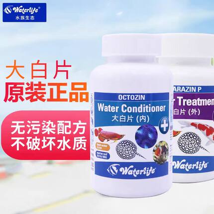 正品英国大白片Waterlife水族箱鱼缸龙鱼观赏鱼七彩罗汉内寄外寄