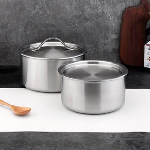 18/10不锈钢加厚五层钢直身汤盆料理盆带盖无气孔钢盖保鲜盖备菜