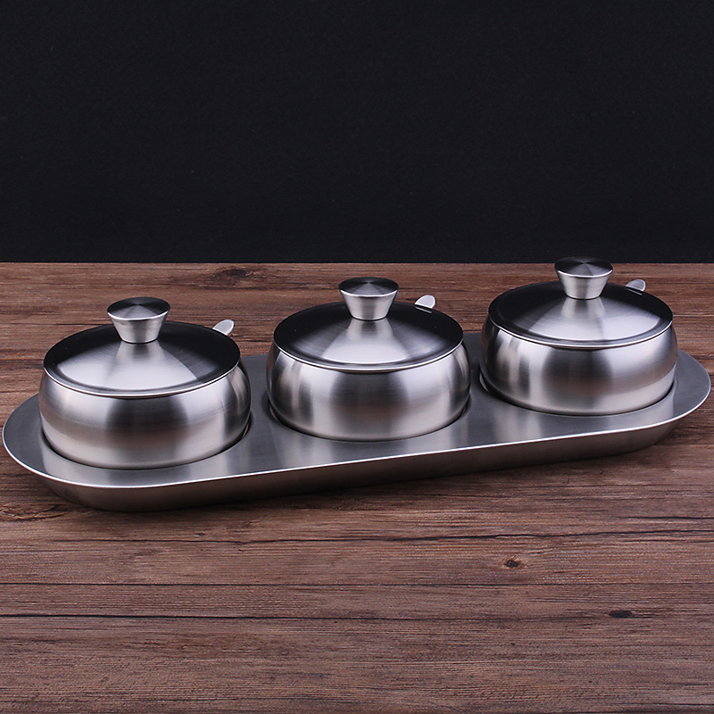 304不锈钢调味罐套装佐料瓶盐罐收纳家用厨房调料盒三件套组合装|msdalam kategori dapur/memasak Appliances, Alat dapur/Penyimpanan dapur, botol penyimpanan/bekas penyimpanan dapur, botol perasa - dari Buy2taobao.com untuk memberikan perkhidmatan ejen Taobao profesional membeli