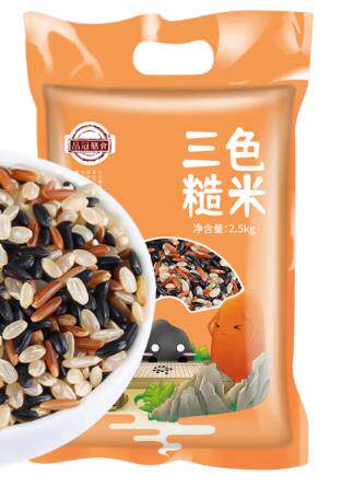 品冠膳食 三色糙米 黑米 红米 糙米 五谷杂粮饭 粗粮2.5公斤怎么看?