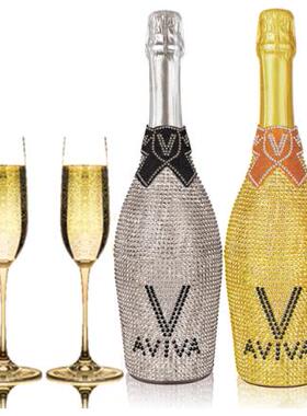 aviva西班牙原酒进口起泡酒甜桃红葡萄酒750ml*4支装 气泡酒