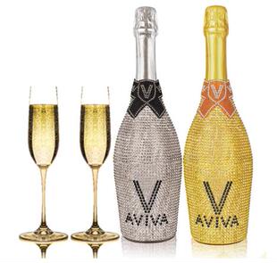 aviva西班牙原酒进口起泡酒甜桃红葡萄酒750ml*4支装 气泡酒