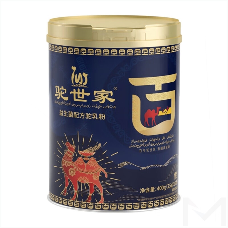 臻牧 驼世家骆驼奶粉新疆无蔗糖0糖益生菌配方驼乳粉400G甄选