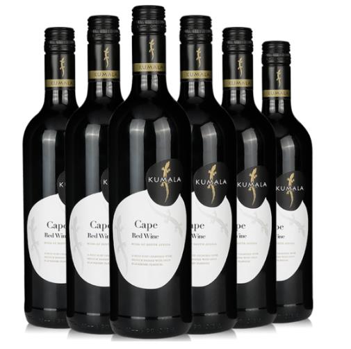 南非原瓶进口葡萄酒 库玛拉干红葡萄酒750ml*6(新老包装随机发货)