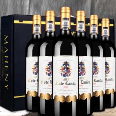 玛轩尼MAHENY法国ktv红酒 莫兰达丹魄干红葡萄酒 750ml*6瓶 14度