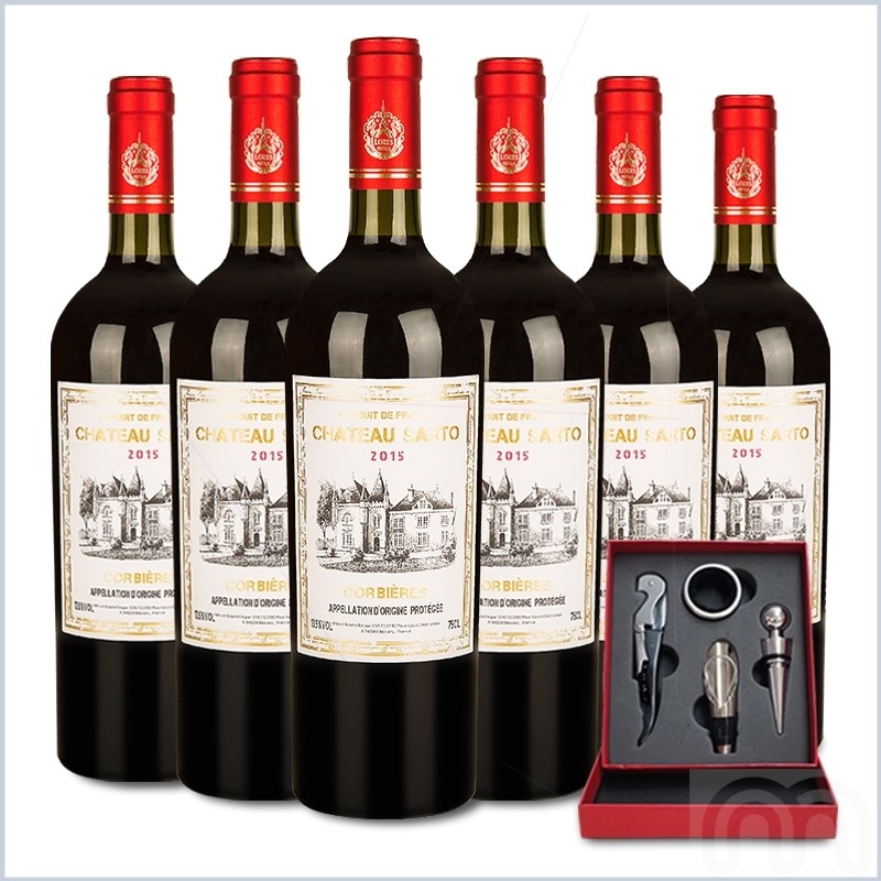 LOSRES城堡级AOP法国红酒洛瑞斯 萨托城堡干红葡萄酒750mlx6支