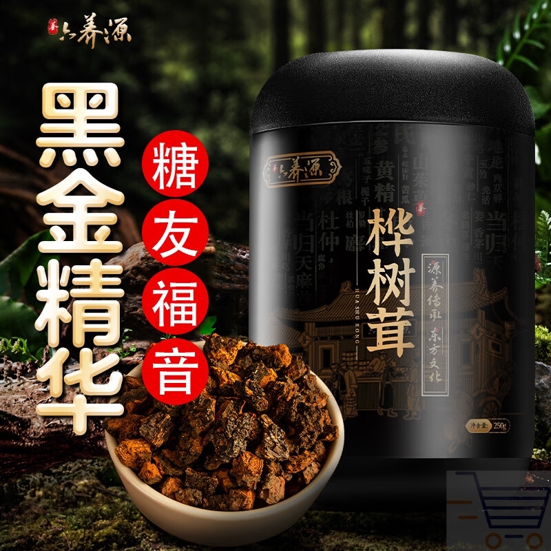 长白山黑金桦树茸250g 野外生长白桦树茸桦褐孔菌半斤