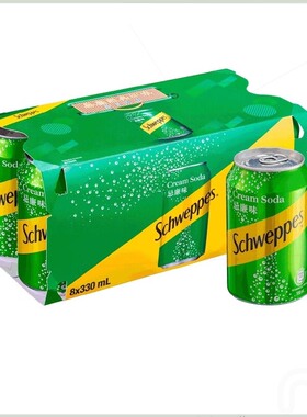 怡泉 Schweppes 奶油味苏打水 忌廉经典口味 330毫升*8罐进口甄选