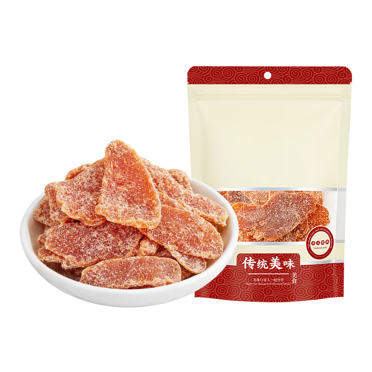 参庆堂红糖姜片600g 姜糖片生姜片寒暖即食姜茶姜汤休闲蜜饯果干