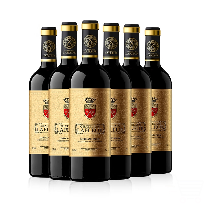 法国原瓶进口红酒干红葡萄酒750ml*6瓶礼盒装庄主公爵13.5度