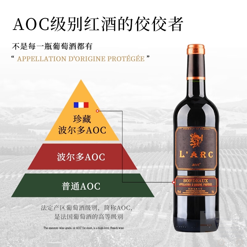 CANIS FAMILIARIS布多格法国波尔多AOC拉克干红葡萄酒750ml*6支