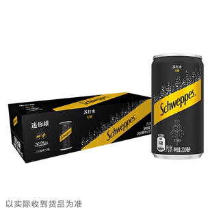 可乐CocaCola怡泉 Schweppes无糖零卡苏打水汽水饮料 200ml*12罐