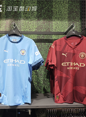 PUMA彪马 MCFC曼城球员版专业速干透气科技运动训练短袖T恤775050