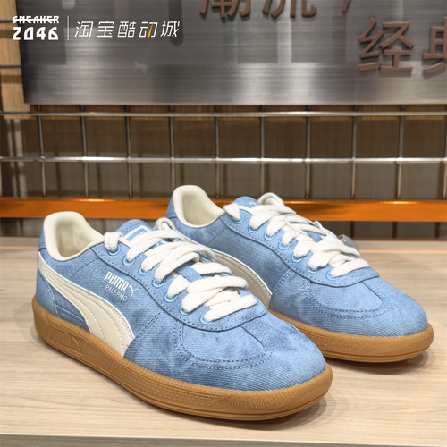 复古丹宁牛仔布休闲T头德训鞋