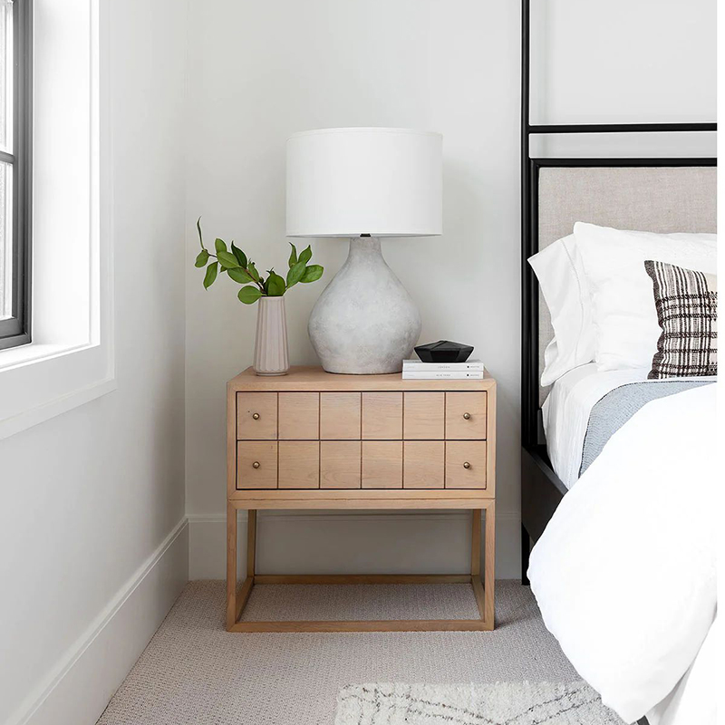 曦羽橡木色中古床头柜