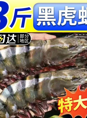 特大黑虎虾新鲜大虾老虎虾鲜活虎虾基围虾特大斑节虾九节虾深海
