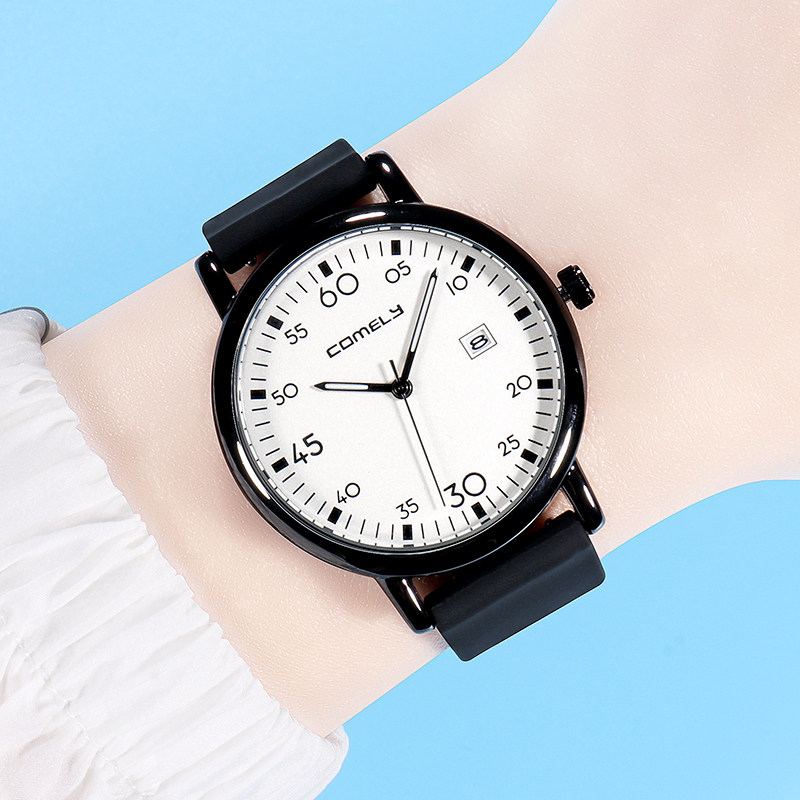 高颜值初高中学生手表男女生简约防水夜光静音石英表大气考试专用