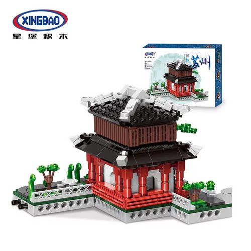 远翠阁街景拼装积木玩具