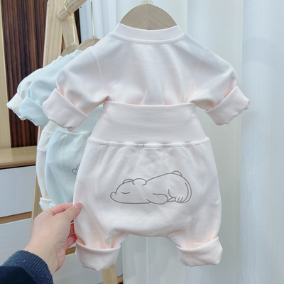 宝宝A类高腰护肚屁屁裤分体套装