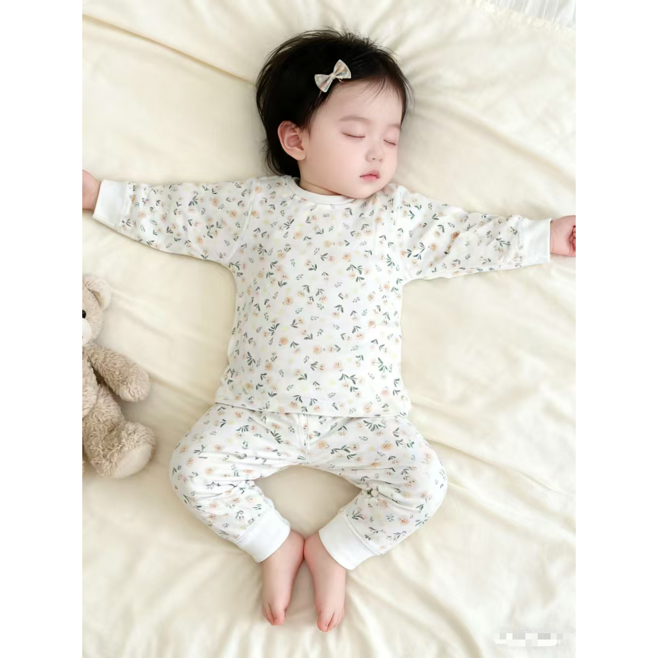 100%纯棉a类无骨宝宝秋衣裤家居服套装
