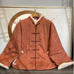 外套唐装 华族经典 骆驼绒开衫 保暖加厚优雅年轻款 上衣女冬 娇颜