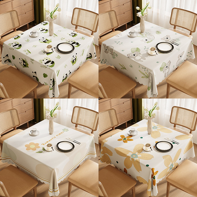 2025新款桌布免洗防油防水防烫轻奢高级感正方形餐桌布茶几台布