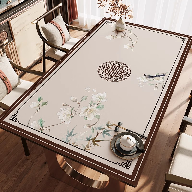 萱舍新中式桌垫防水防油免洗