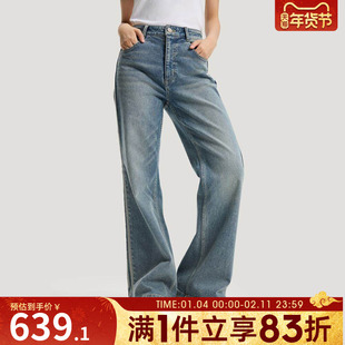 adidas阿迪达斯三叶草女子运动休闲牛仔长裤KT3173