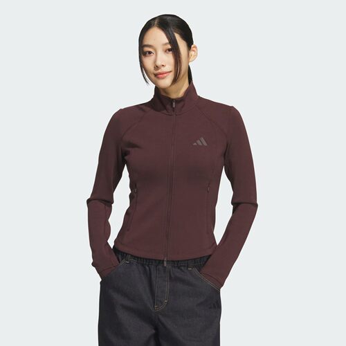 adidas阿迪达斯女子运动训练休闲修身立领夹克外套KF2508