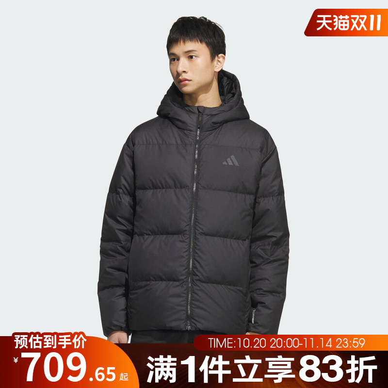 adidas阿迪达斯男子运动户外保暖休闲连帽羽绒服外套KC2478