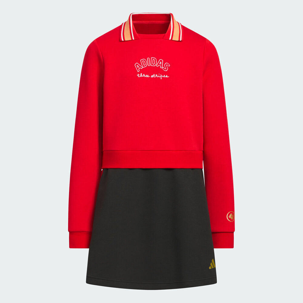 Adidas阿迪达斯大童JG KN DRESS运动休闲连衣裙KV6916