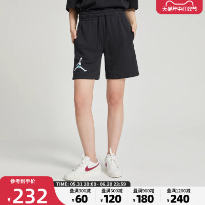 nike耐克2024年夏季新款女子JORDAN运动休闲针织短裤DZ3388-010