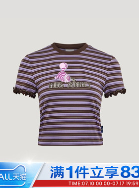 adidas阿迪达斯三叶草女子修身运动休闲短袖T恤圆领上衣KY8318