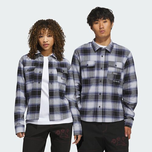 adidas阿迪达斯三叶草男子GONZ FLANNEL运动休闲长袖衬衫KT4341
