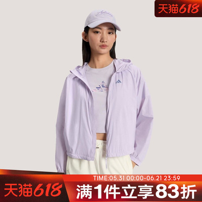 adidas阿迪达斯女子FAV WV JKT2运动健身夹克防晒连帽外套KS2863