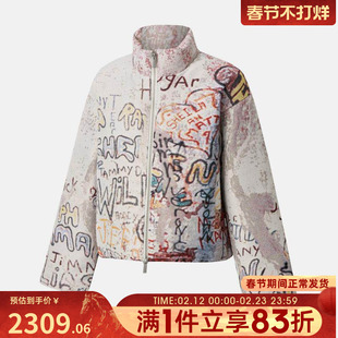 NIKE耐克男子jordan运动休闲保暖立领涂鸦羽绒服外套HV0630-133