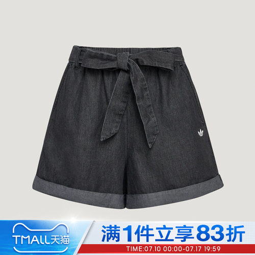 adidas阿迪达斯三叶草女子DENIM SHORT W运动休闲短裤LF4601