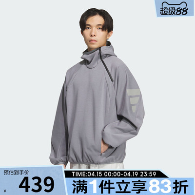 adidas阿迪达斯男子FOS运动休闲连帽套头衫卫衣KS0053
