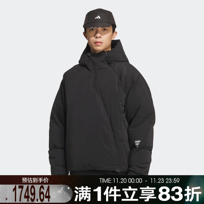 adidas阿迪达斯男子FOS运动休闲保暖连帽羽绒服外套KC2576