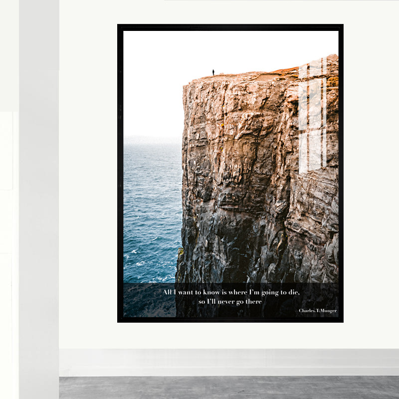 反过来想查理芒格munger装饰画海报有框金融投资思想穷查理宝典