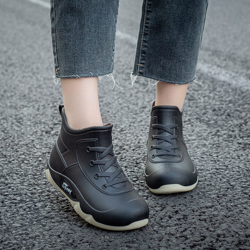 2025时尚女款防滑防水耐磨加厚女士雨鞋厨房洗车短筒保暖学生胶鞋,女鞋,雨鞋,淘宝优惠券,粉丝福利购,淘宝优惠卷