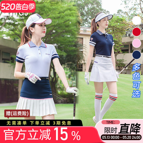 高尔夫服装女短袖t恤2022polo