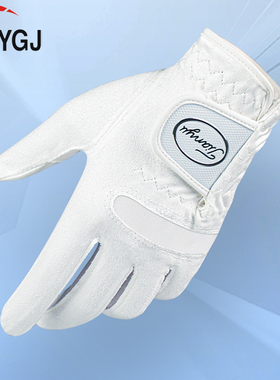 高尔夫球手套男士柔软纤维布手套耐磨透气骑行手套GOLF运动手套