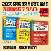 循序渐进结构清晰学好语法单词精髓书籍 单词记忆3册零基础学好英语语法速学英语语法从名词到句式 现货28天学会英语语法 3000单词