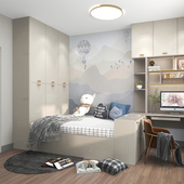 百得胜维也纳系列榻榻米床定制整体简约小户型卧室衣柜一体定做