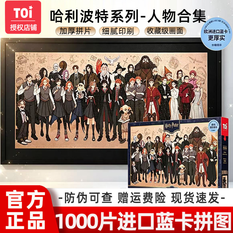 TOI图益拼图哈利波特周边成人大童1000片平面解压解闷玩具人物